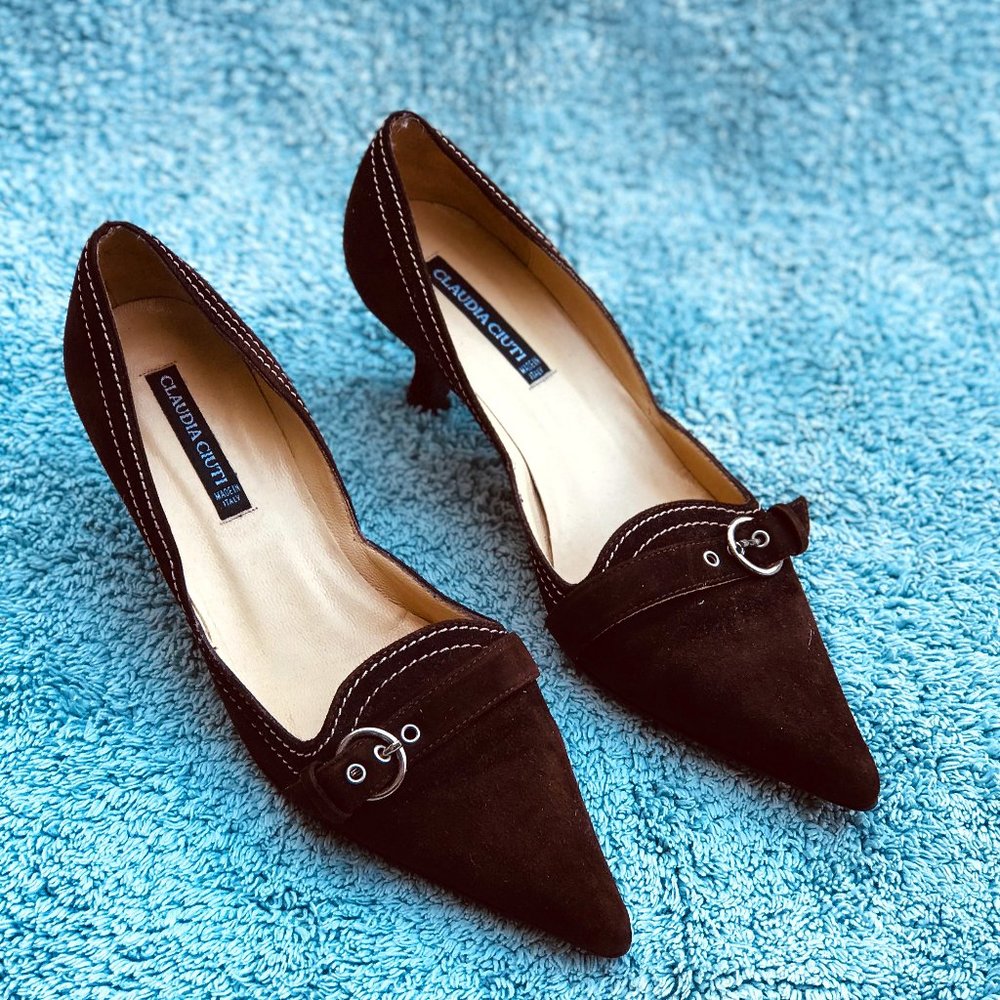 COPY - Authentic CLAUDIA CIUTI Suede Pumps, Size 5M, **New Made in Italy